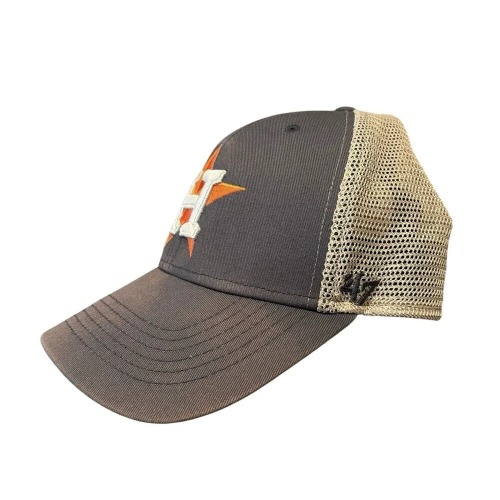 '47 Houston Astros Trucker Snapback Navy Bleached Adjustable MLB